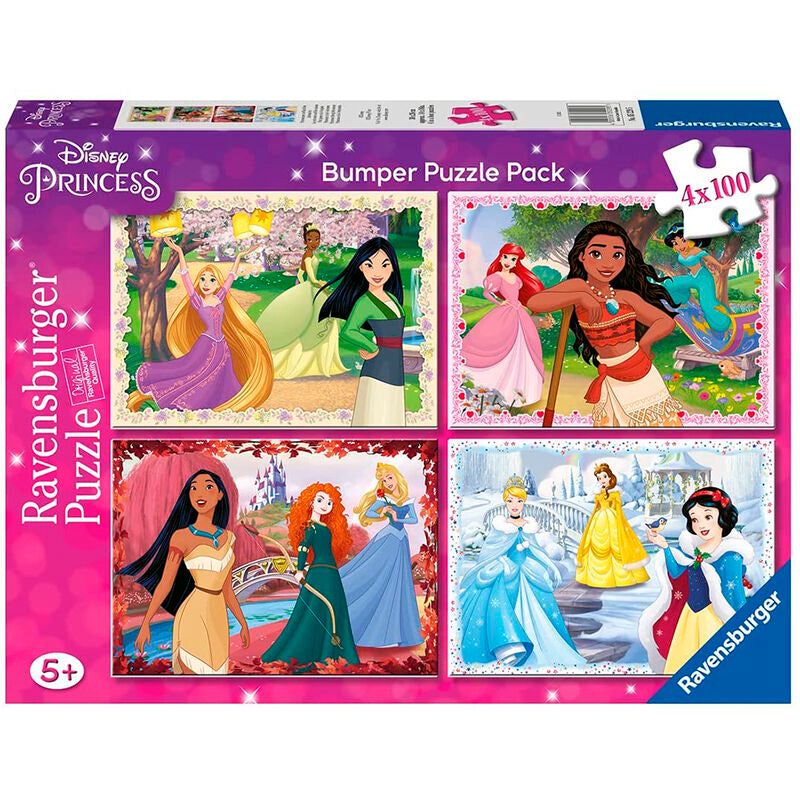 Ravensburger puzle - princesas disney 4x100 piezas