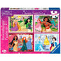 Ravensburger puzle - princesas disney 4x100 piezas