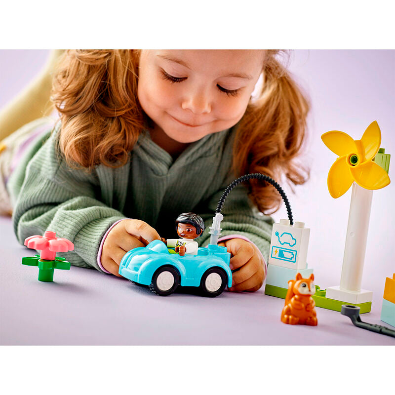 Lego duplo - aerogenerador y coche eléctrico
