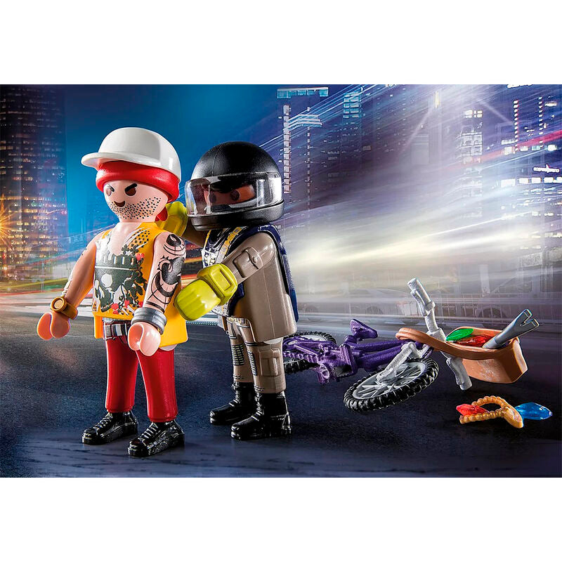 Playmobil starter pack - fuerzas especiales y ladrón