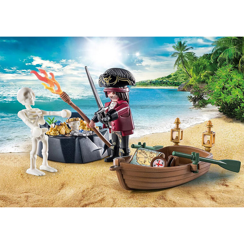 Playmobil Starter Pack Pirata con Bote de Remos