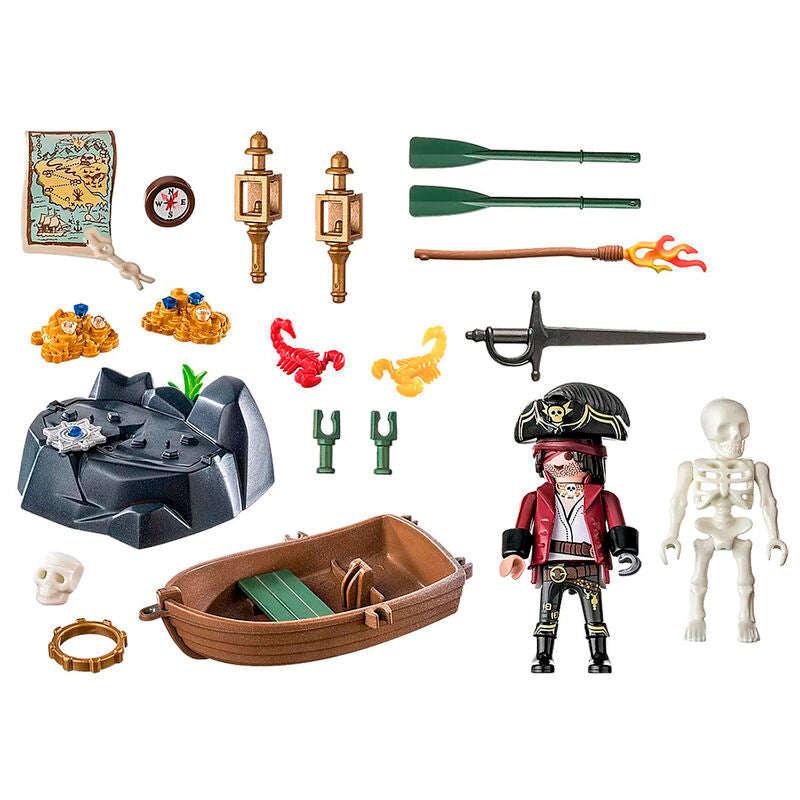 Playmobil Starter Pack Pirata con Bote de Remos