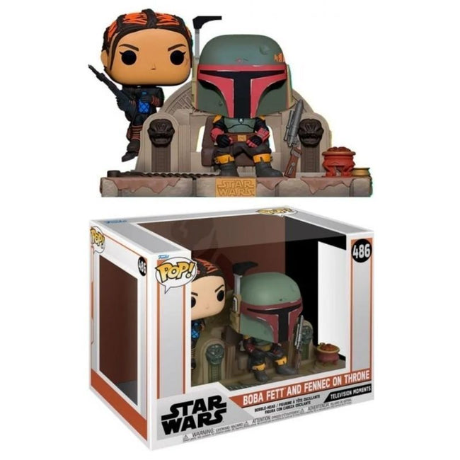 Funko Pop! El Libro de Boba Fett - Boba Fett y Fennec en Trono Hover Image