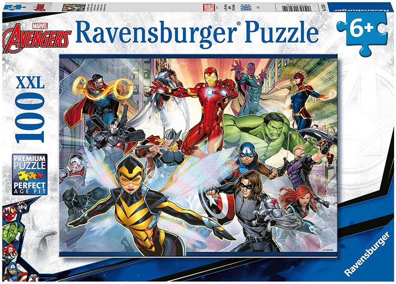 Ravensburger puzle - vengadores: superhéroes en acción 100 piezas xxl