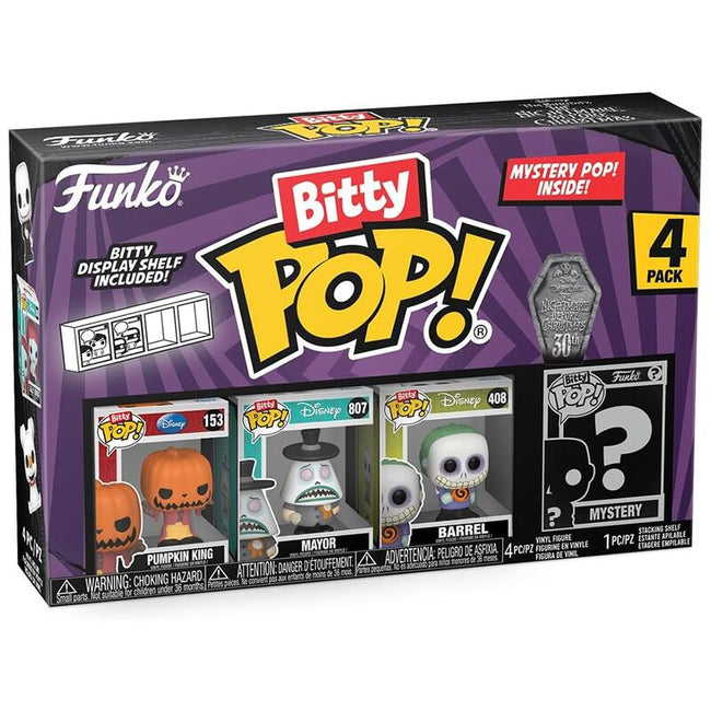 Funko Bitty Pop! Pesadilla Antes de Navidad - Rey Calabaza, Alcalde, Barrel y ? Hover Image