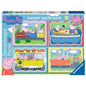 Ravensburger puzle - peppa pig transportes 4x42 piezas