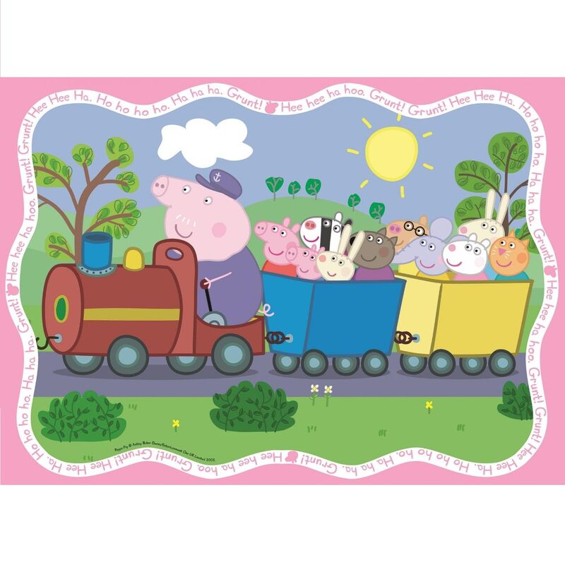Ravensburger puzle - peppa pig transportes 4x42 piezas