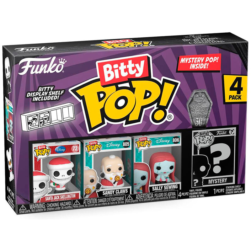 Funko bitty pop! pesadilla antes de navidad - santa jack, santa clavos, sally y ?