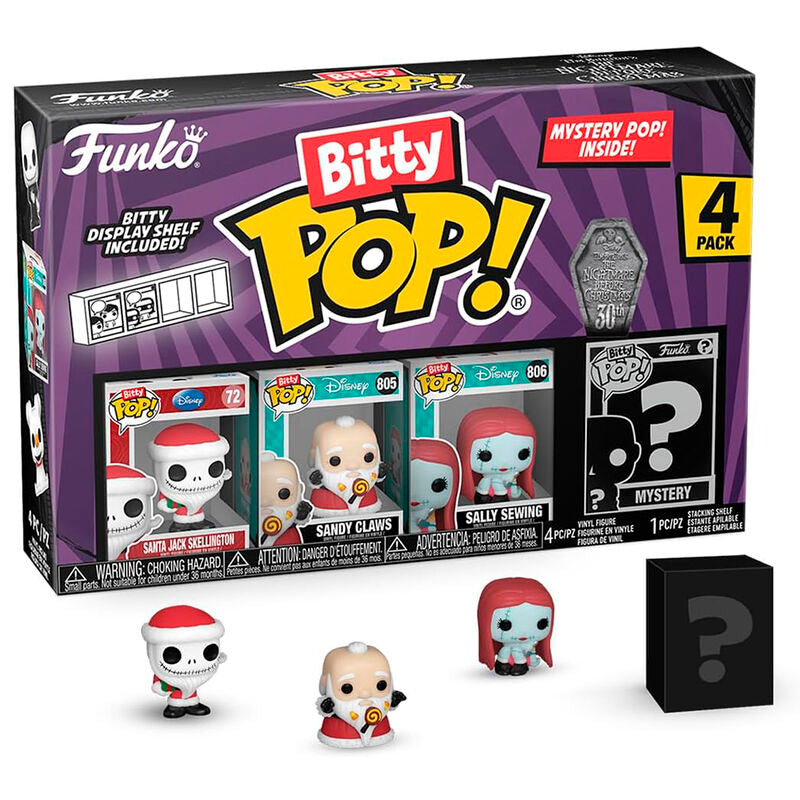 Funko bitty pop! pesadilla antes de navidad - santa jack, santa clavos, sally y ?