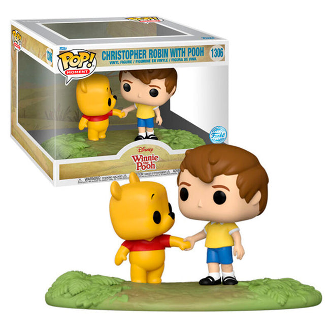 Funko pop! moment: winnie the pooh - christopher robin con pooh exclusivo Hover Image