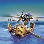 Playmobil pirata en bote de remos