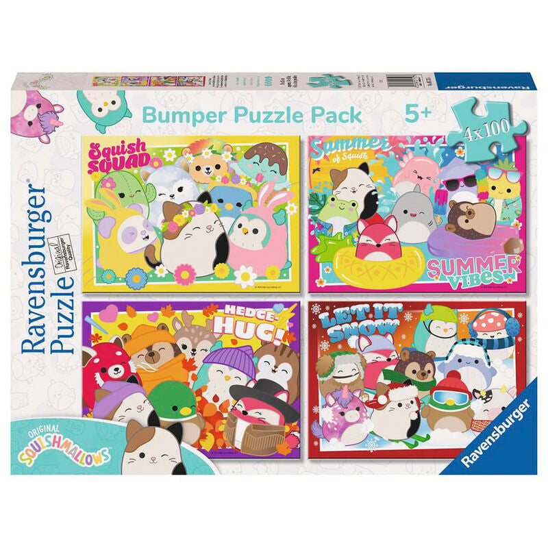 Ravensburger puzle - squishmallows bumper pack 4x100 piezas