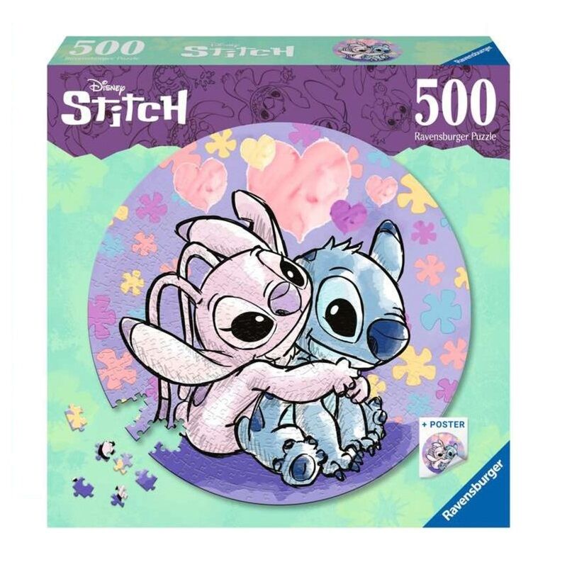 Ravensburger puzle - stitch con póster 500 piezas