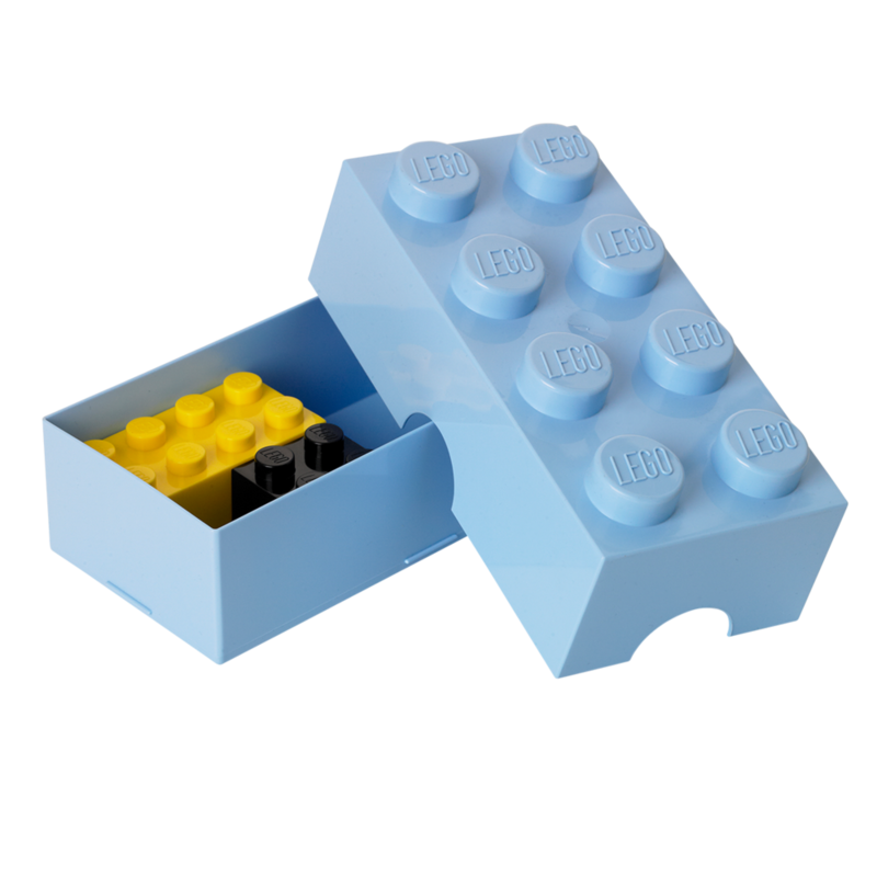 Caja de almuerzo - brick de ocho encajes azul