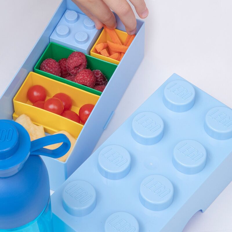 Caja de almuerzo - brick de ocho encajes azul