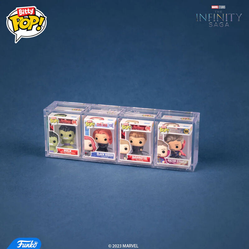 Funko bitty pop! la saga del infinito - hulk, black widow, hawkeye y ?
