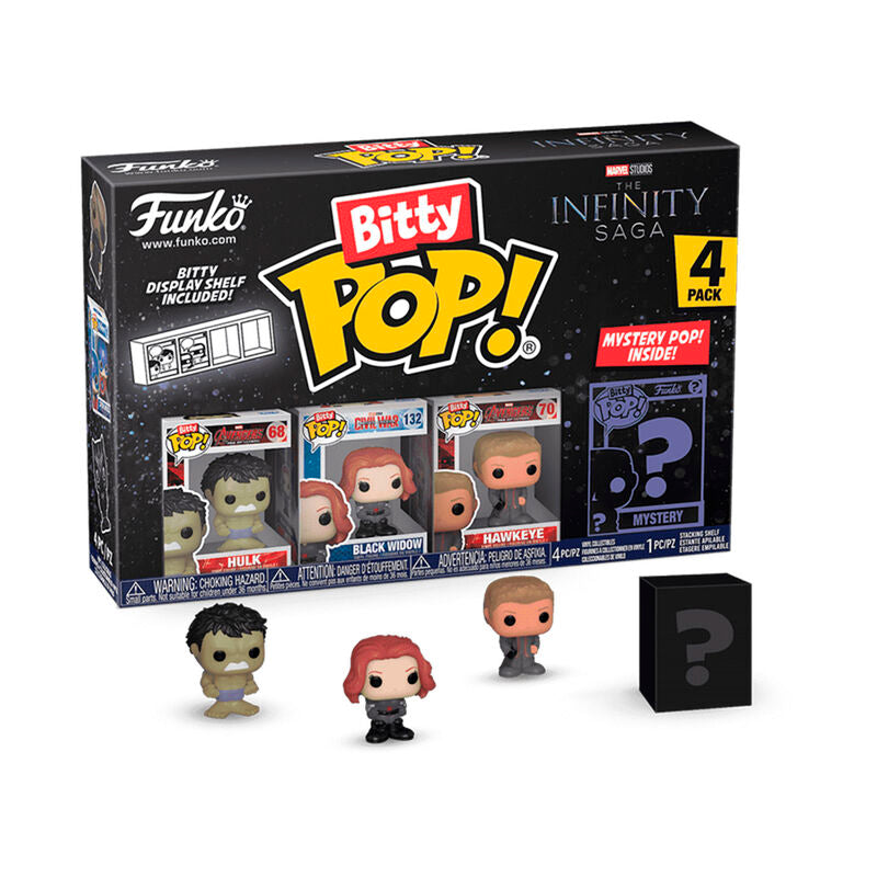 Funko bitty pop! la saga del infinito - hulk, black widow, hawkeye y ?