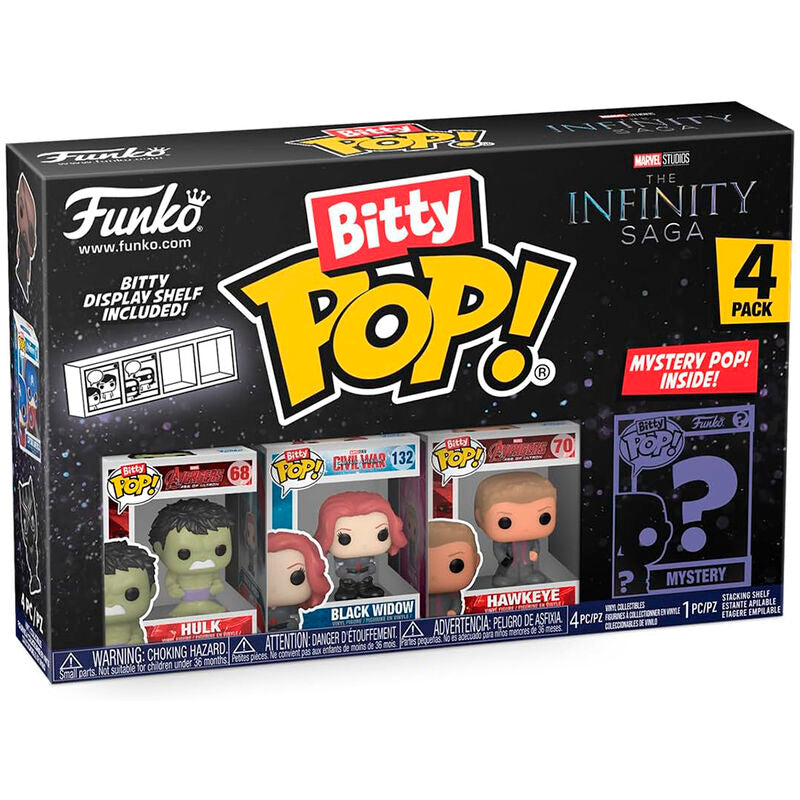 Funko bitty pop! la saga del infinito - hulk, black widow, hawkeye y ?
