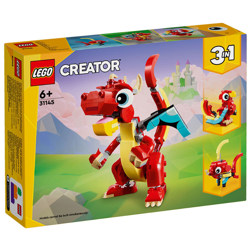Lego creator 3en1 - dragón rojo
