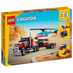 Lego creator 3en1 - camión plataforma con helicóptero