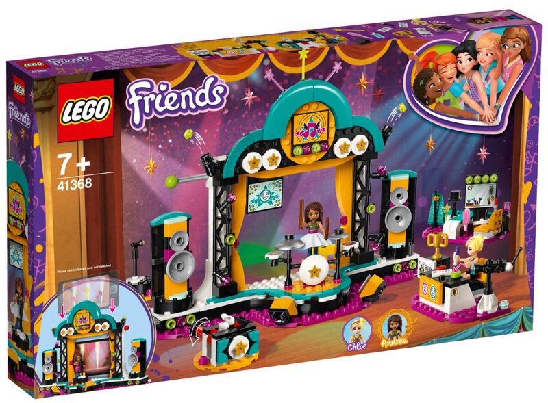 Le41368 espectáculo de talentos de andrea lego friends