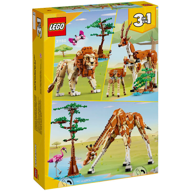 Lego creator 3en1 - safari de animales salvajes