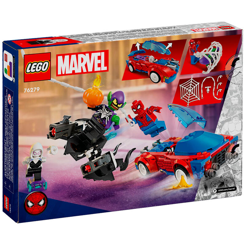 Lego Marvel - Coche de carreras de Spider-Man y Duende Verde Venomizado