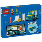 Lego City - Ambulancia de emergencias y Chico con Snowboard