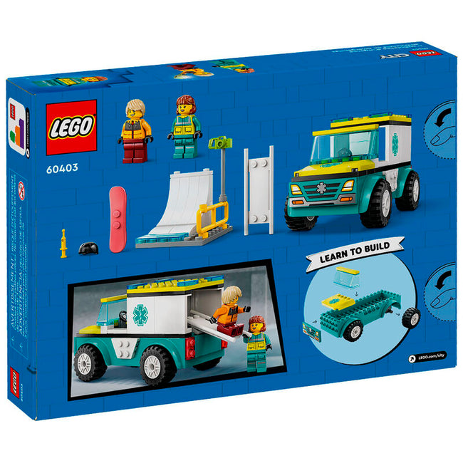 Lego City - Ambulancia de emergencias y Chico con Snowboard Main Image