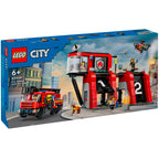 Lego city - parque de bomberos con camión de bomberos