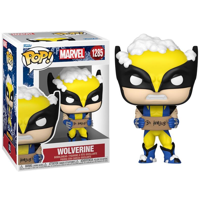 Funko pop! marvel holiday - lobezno con cartel