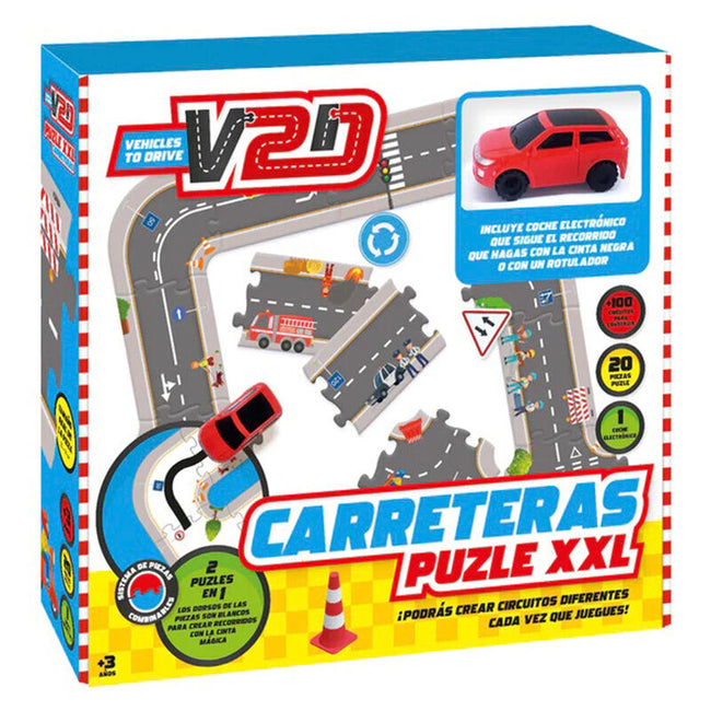 Imagiland - Puzle XXL Infinito Carreteras (con coche) Hover Image