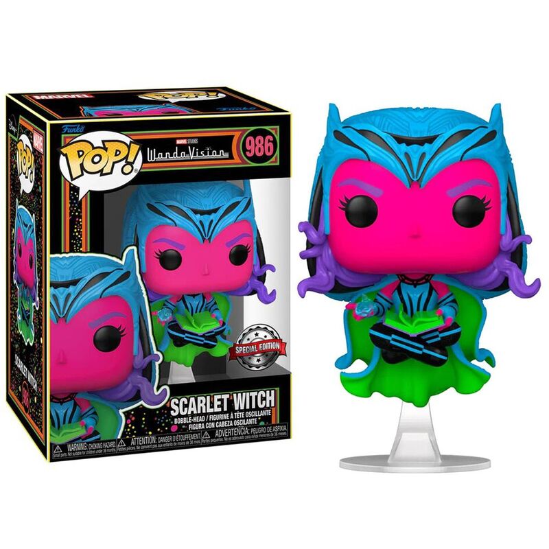 Funko pop! marvel black light wandavision - bruja escarlata exclusiva