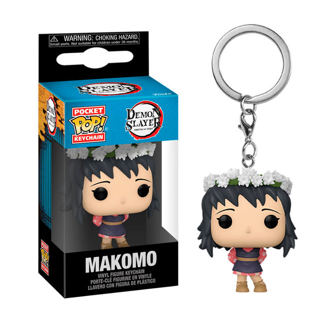 Funko pocket pop! llavero: demon slayer - makomo con corona de flores Hover Image