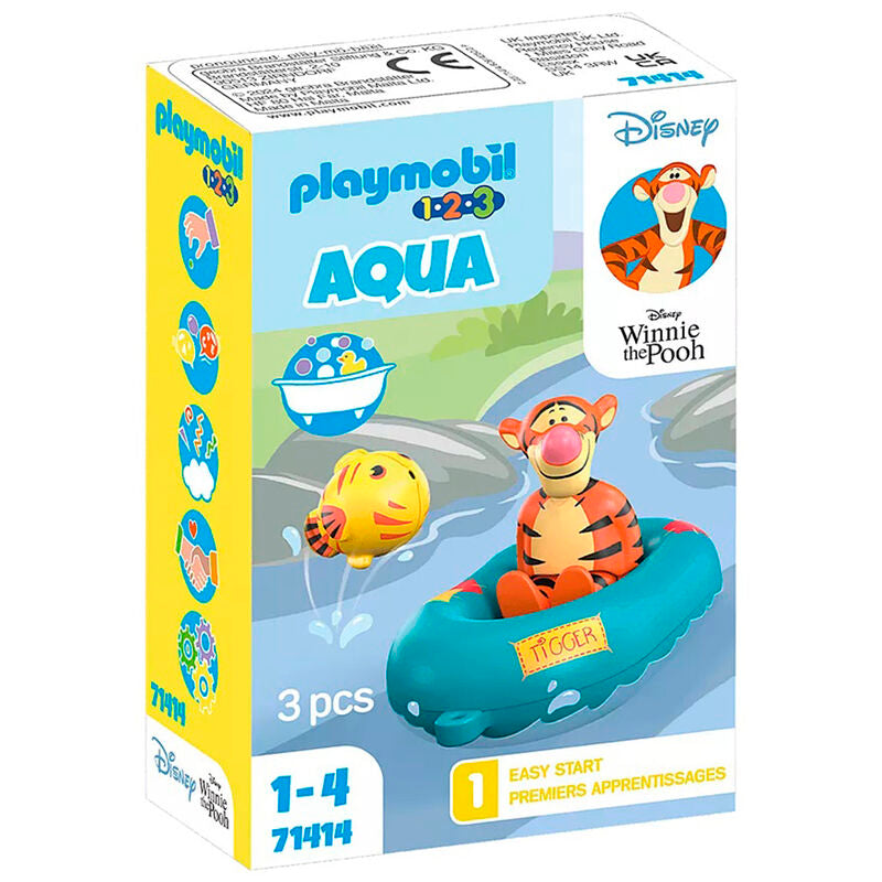 Playmobil 1.2.3 & disney - paseo en bote hinchable con tigger