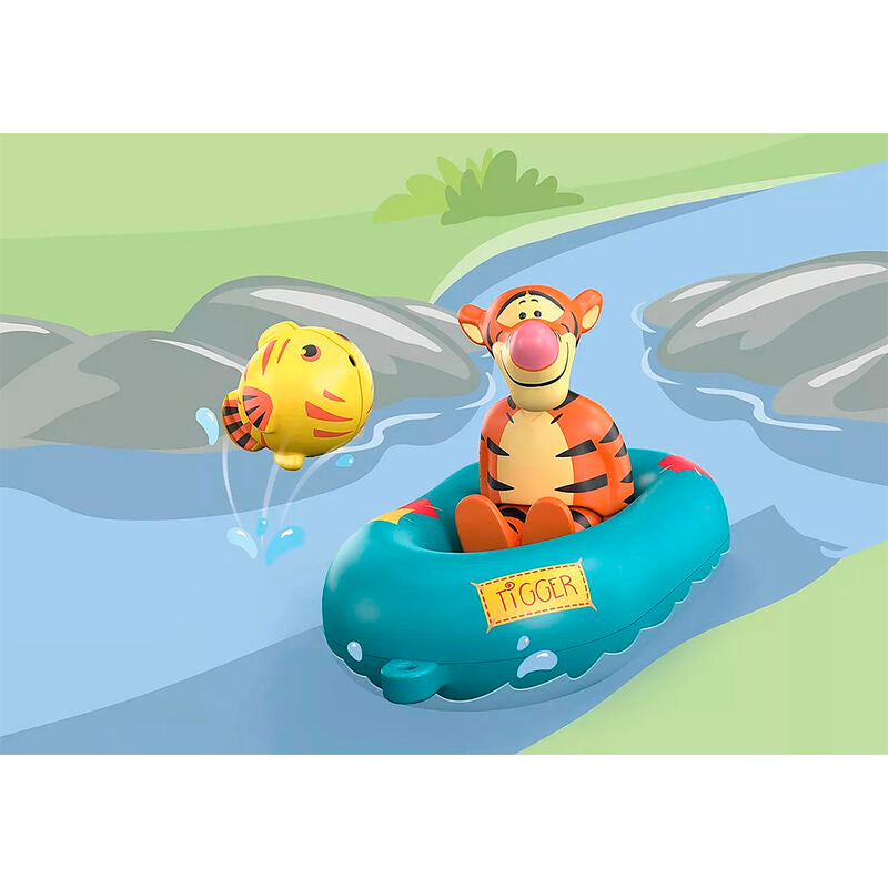 Playmobil 1.2.3 & disney - paseo en bote hinchable con tigger