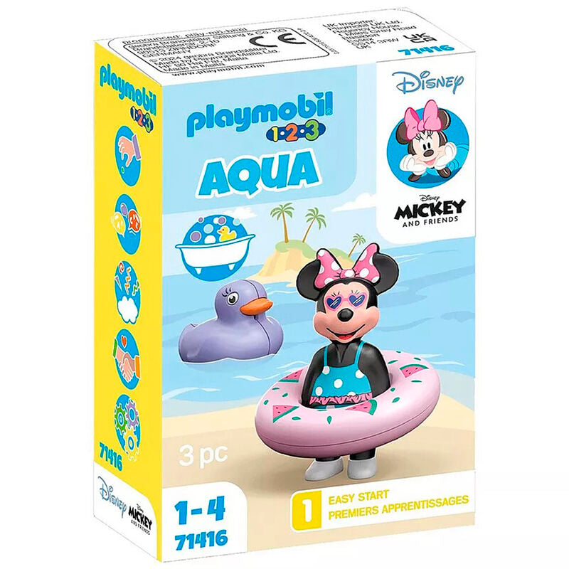 Playmobil 1.2.3 & disney - viaje a la playa de minnie