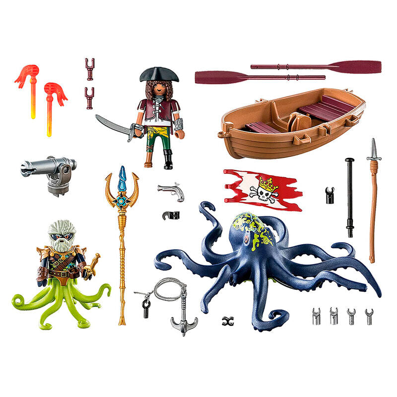Playmobil piratas - batalla contra el pulpo gigante