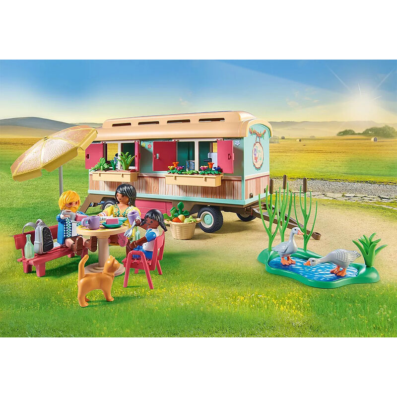 Playmobil - café tren con huerto