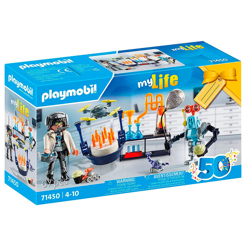 Playmobil - investigadores con robots