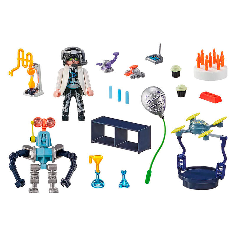 Playmobil - investigadores con robots