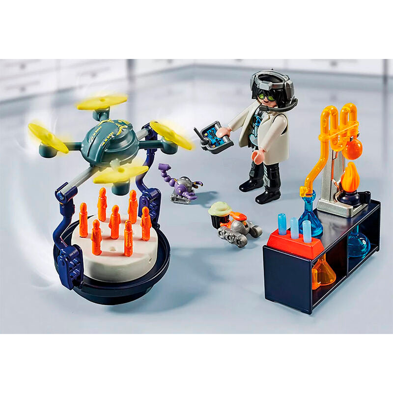 Playmobil - investigadores con robots
