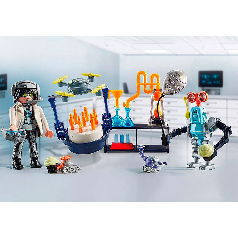 Playmobil - investigadores con robots