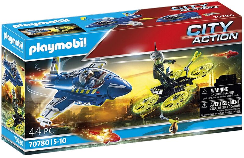 Playmobil Policía Avión: persecución dron