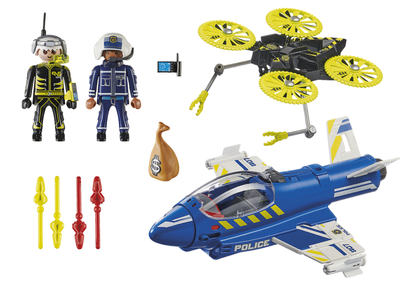 Playmobil Policía Avión: persecución dron