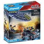 Playmobil Policía Paracaídas: persecución del vehículo anfibio