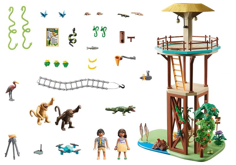 Playmobil Wiltopia: Torre de Investigación con Brújula