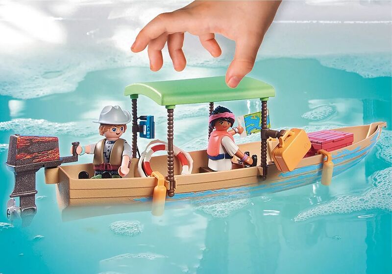 Playmobil Wiltopia: Viaje en Barco hasta los Manatíes