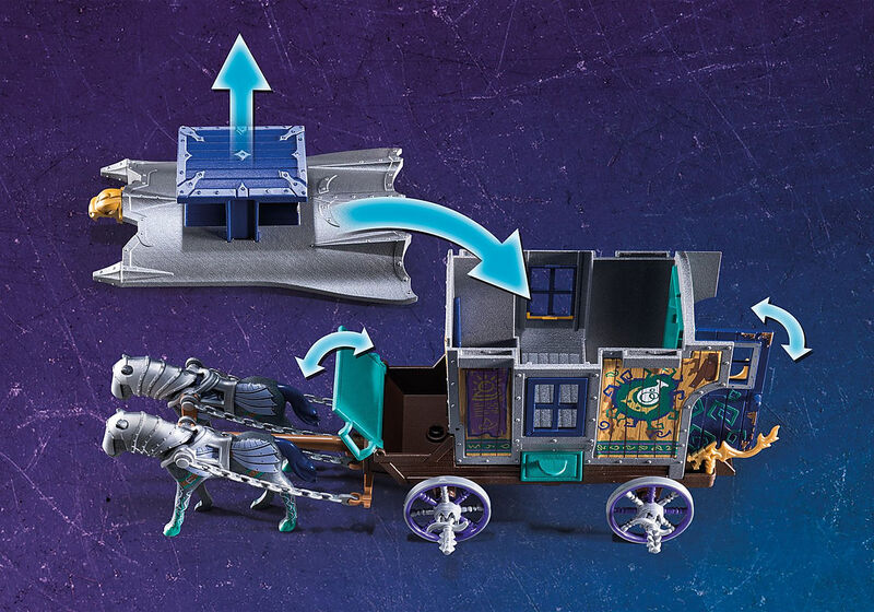 Playmobil - violet vale: carruaje de mercaderes