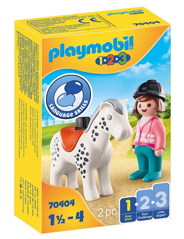 Playmobil 1.2.3 - jinete con caballo